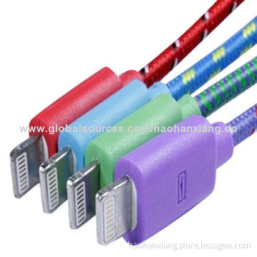 2014 Fashion Fabric USB Cable for iPhone 5